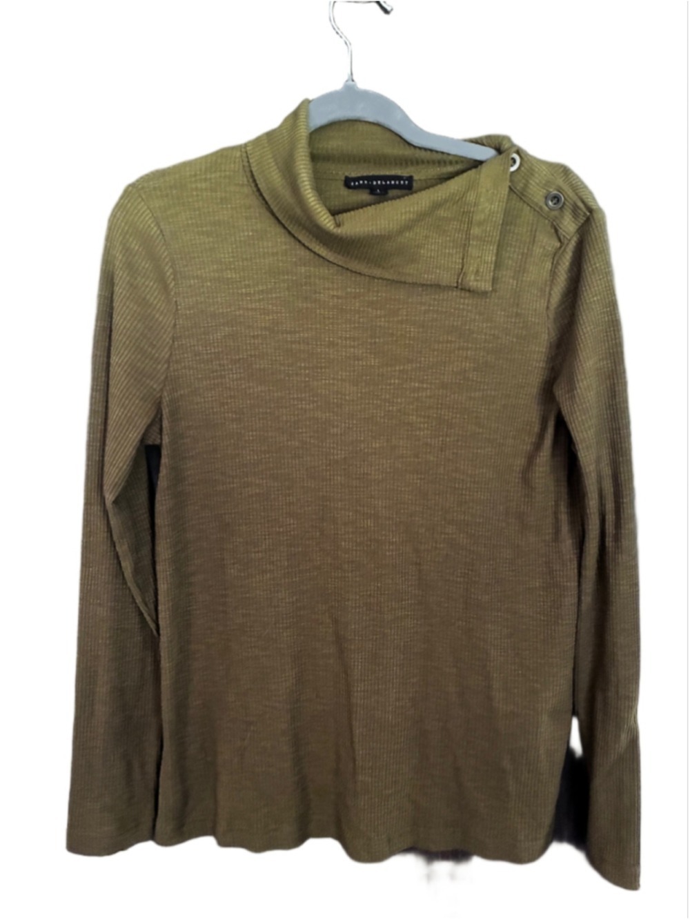 Women's JANE + DELANCEY Olive Green Long Sleeve Tee L